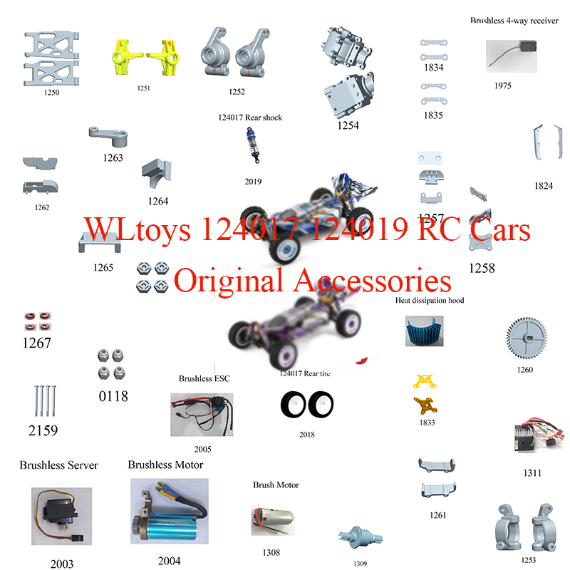 Rc Suspension Arm - WLtoys 124017 124019 Piezas de repuesto