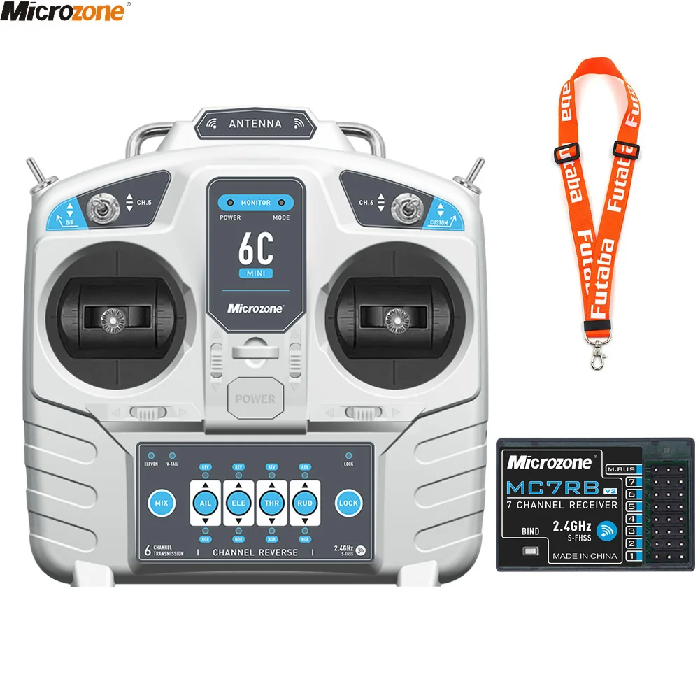Drone Rc Leading - MicroZone-controlador transmisor MC6C Mini V2, 2,4G,