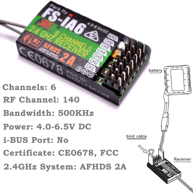 Receptor Flysky FS-IA6 6CH ant - Fpv Antenna Receiver reseña y precio