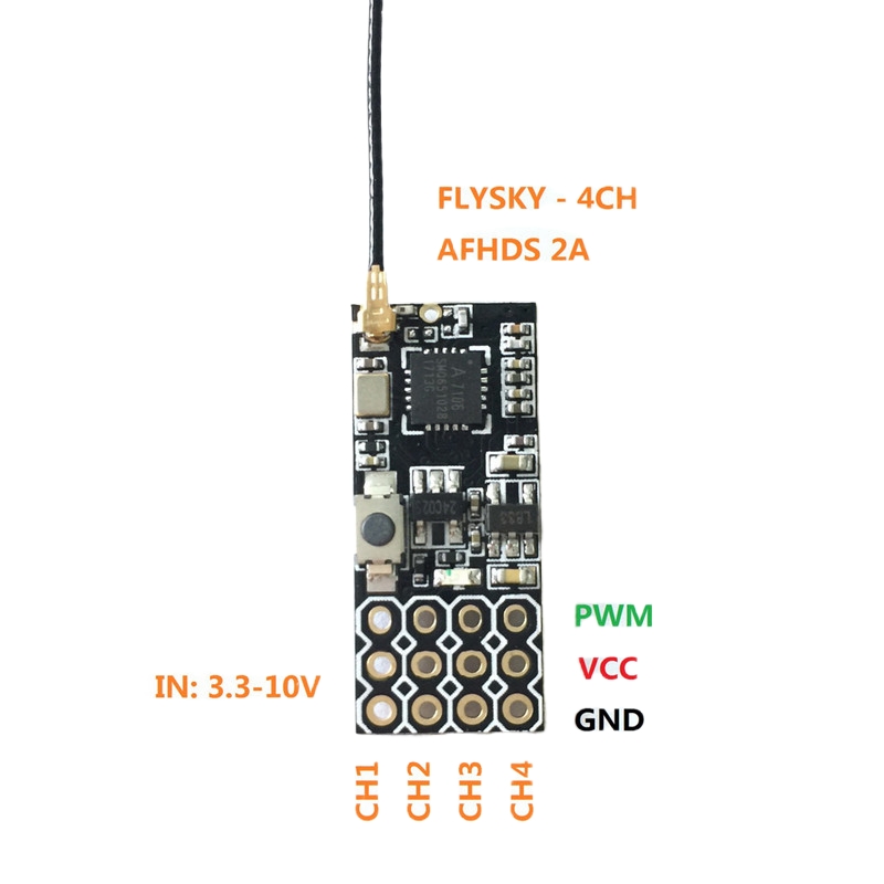 Receptor Flysky FS2A Mini 4CH  - Drone Rc Mini reseña y precio